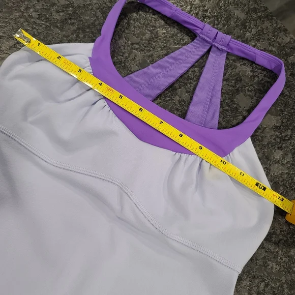 Lululemon Scoop Me Up Tank Built-In Bra Power Purple Racerback Halter Size 4 - Picture 8 of 14